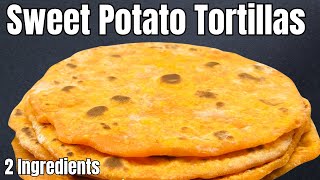 2Ingredient Sweet Potato Tortillas recipe  Vegan Oil Free [upl. by Eiramacissej]