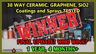 38 WAY CERAMIC COATINGS Longevity Test  9 to 1500 coatings FINAL UPDATE 18  1 YEAR 4 MO [upl. by Emanuel995]