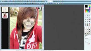 Simple Skull Face Tutorial With PhotoFiltre Studio X [upl. by Rawley]