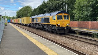 “Cambridge University Railway Club” 66786 4L65 containers 1425 19L Lea Road 2272024 [upl. by Sheeb]