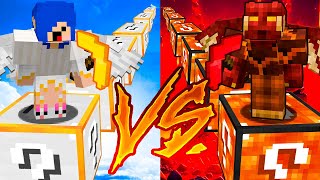 LUCKY BLOCK CÉU VS LUCKY BLOCK INFERNO CORRIDA LUCKY BLOCK MINECRAFT [upl. by Nerte]