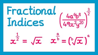 Fractional Indices  GCSE Higher Maths [upl. by Rento]