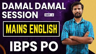 IBPS PO MAINS  DAMAL DAMAL SESSION  ENGLISH SECTION  DAY  4  MRABITH [upl. by Mylo]