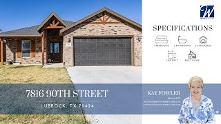 7816 90th Street Lubbock TX 79424  Kay Fowler [upl. by Hnaht457]