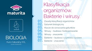 5 Zasady klasyfikacji organizmów wirusy i bakterie  Kurs maturalny z biologii  demo kursu XXL [upl. by Nerita]