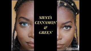 Siesta Cinnamon amp Green Contacts w Dark brown eyes LesaJ [upl. by Sterner]