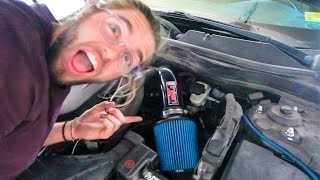 LOUD INTAKE TURBO SOUNDS Kia Optima SX INSTALL [upl. by Arlo]