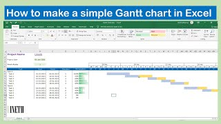 How to Make a Simple Gantt Chart in Excel [upl. by Llennoj]