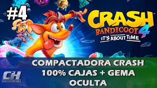 Crash Bandicoot 4 Compactadora Crash 100 cajas  Gema oculta [upl. by Dahsar]