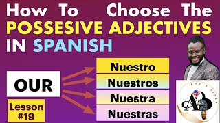 Lesson 19 Nuestros Vuestros Nuestras Vuestras Possessive Adjectives How to speak spanish easy [upl. by Aliek]