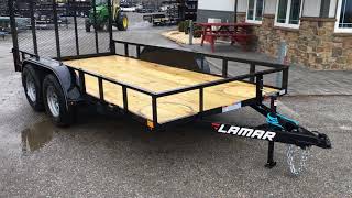 Lamar UT07 Utility Landscape Trailer 77quotx14 7000 GVW UT771423 [upl. by Anial]