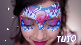 Tuto Facepainting  Princesse fleurs  Flower princess 🌸 [upl. by Buffo]