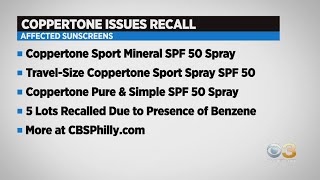 Coppertone Recalls 5 Aerosol Sunscreens Due To Carcinogen [upl. by Cristen]