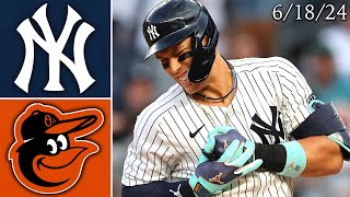 New York Yankees vs Baltimore Orioles  Game Highlights  61824 [upl. by Ikairik526]