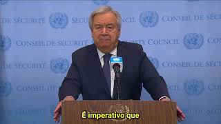 Guterres pede a Israel e ao Hamas que acabem com guerra em Gaza [upl. by Behlau]