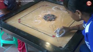 SF L Ammshavarthini Vs Abhinaya Set 2 59th District Carrom Championship Madurai 16 April 2017 [upl. by Yusuk]