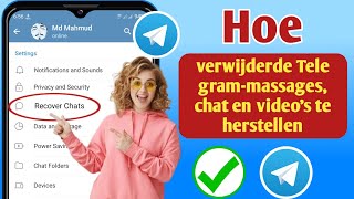 Hoe verwijderde Telegramchats berichten fotos en videos te herstellen nieuw proces [upl. by Armil801]