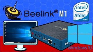 BEELINK M1 Windows 10 TV Box ReviewIntel Atom  6GB  64GB [upl. by Kletter]