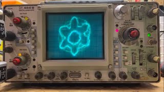 Vintage Tektronix 465B Oscilloscope playing Jerobeam Fendersons quotShroomsquot [upl. by Arlee]