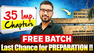 FREE BATCH🚨  LAST Chance For JEE 2025 Preparation⚡️ [upl. by Adyela]