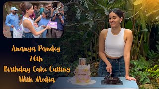 Ananya Pandey 26th Birthday Celebration Cake Cutting Celebration With Media [upl. by Sisco]