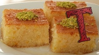 Basbousa Recipe  How to Make Revani [upl. by Gass]