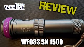 WEEFINE WF083 SN 1500 DIVE LIGHT REVIEW ESPAÑOLSPANISH [upl. by Kehoe]