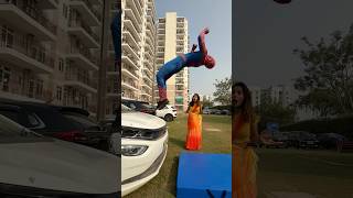 Spidermen se show off nhi😜 gymnast acrobat acrobatics action stunt viralshorts backflip [upl. by Arny553]