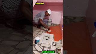 பாத்ரூம் தரையில் பெயிண்ட் அடிப்பது எப்படிHow To Bathroom APEX FLOOR GUARD Apply Shorts Januarts [upl. by Sirhc]