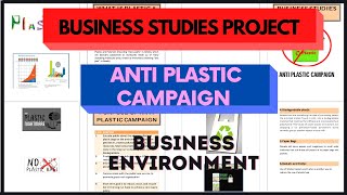 Business Studies Project on Anti Plastic Campaign [upl. by Yot]