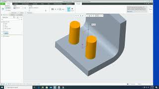 Solid Modeling L bracket with Holes Creo [upl. by Diane434]