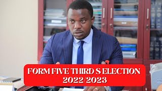 TAMISEMI FORM FIVE THIRD SELECTIONS 20222023 FORM FIVE SELECTIONS KIDATO Cha 5 AWAMU ya TATU [upl. by Bunker]