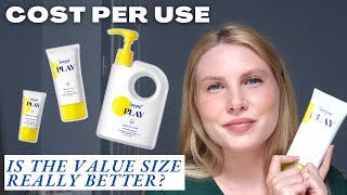 Is the valuesize really a better value  Cost Per Use  Supergoop Play Sunscreen [upl. by Sankaran]