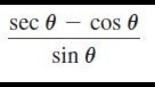 sectheta  costheta  sintheta simplify the trigonometric expression [upl. by Chapland]