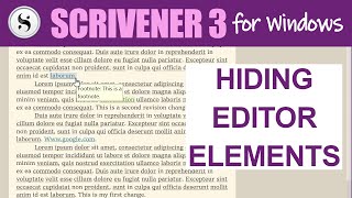 Scrivener 3 for Windows Removing Clutter Whilst Editing [upl. by Xirdnek353]