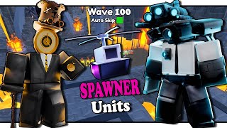 I Used ONLY SPAWNER UNITS ENDLESS MODE 🔥 Toilet Tower Defense  Roblox [upl. by Oslec]