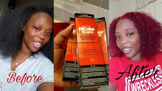 Dying my natural hair red No Bleach  Loreal Hicolor Hilights  Hair Tutorial [upl. by Ynaffi515]