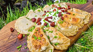 Best Polish quotPierogiquot Cooked outdoors How to eat delicious food in the wild [upl. by Nichole]