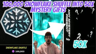 100000 SNOWFLAKE SHUFFLE INTO MYSTERY PRESENT PACK OPENING IN MADDEN 24 [upl. by Adnohsel]