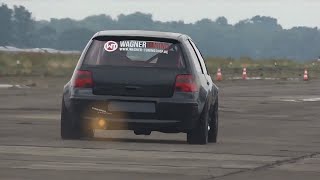 1300HP VW Golf 2 BIG Turbo  Fastest Golf in the world  340kmh WORLD RECORD [upl. by Haceber]