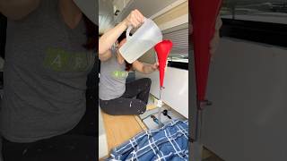 Disinfecting the water system in our camper van vanlife shorts [upl. by Ylirama]