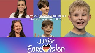 Germany National Final Recap  Junior Eurovision 2024 [upl. by Lednyc]