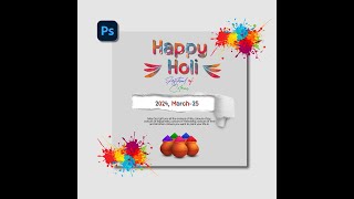 Happy Holi To You all  Holi Poster Design [upl. by Clifton]