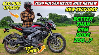 Bajaj Pulsar NS 200 ride review 2024 model  Top speed  King of 200cc 😱 [upl. by Anazus]