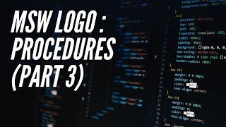 MSW LOGO  Procedures in MSW LOGO Hindi Tutorial [upl. by Ariajaj]