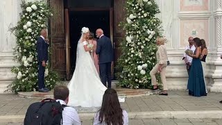 Matrimonio di Federica Pellegrini ecco larrivo della sposa a San Zaccaria [upl. by Rem357]