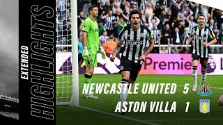 Newcastle United 5 Aston Villa 1  EXTENDED Premier League Highlights [upl. by Placidia60]