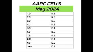 AAPC Free ceus May amp June 2024 cpc crc ccs CIS exams 2024 [upl. by Starla]