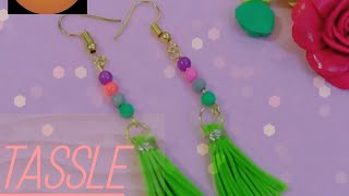 HANDMADE TASSEL EARRINGS  DIY HANDMADE TESSEL EARRINGS [upl. by Iglesias]