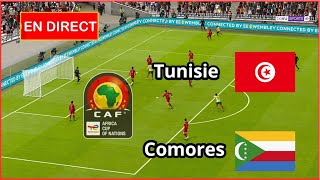 Tunisie vs Comores en direct Éliminatoires Coupe dAfrique Simulation de football Gameplay PC [upl. by Ellenoj]